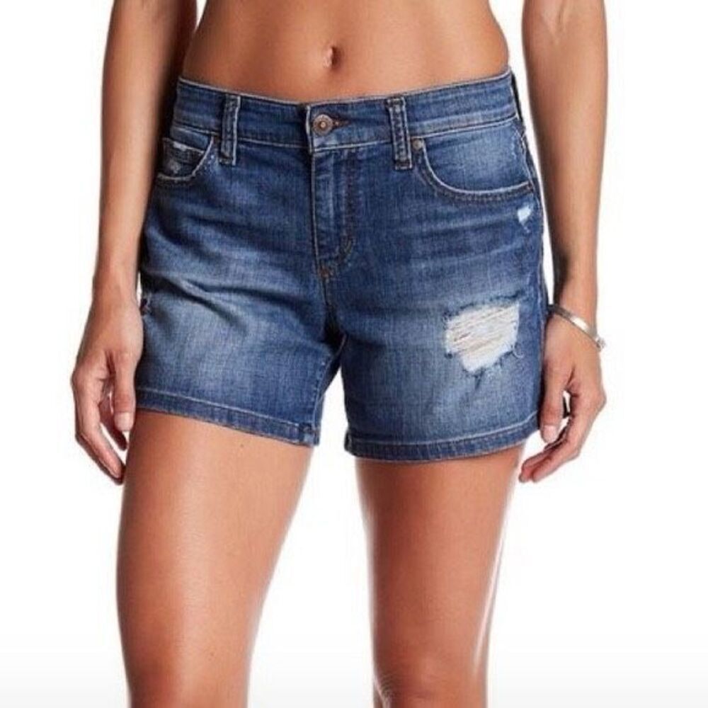 Joes Jeans Gerri Cut-Off Distressed Denim Shorts High-Rise Stretch Size 28
